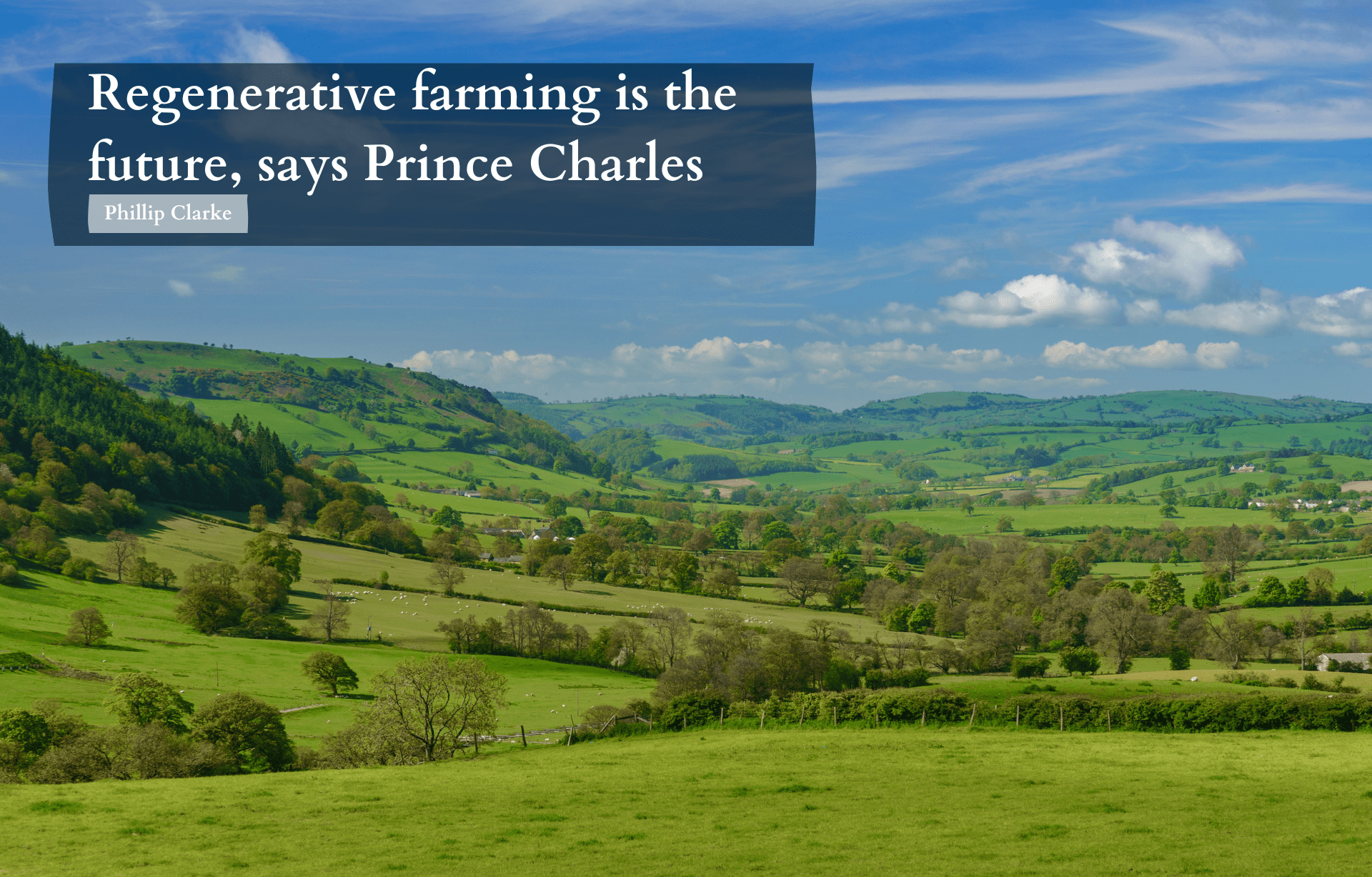 Regenerative farming is the future, says Prince Charles